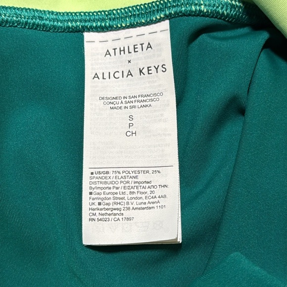 Athleta x Alicia Keys Elation 7/8 Green Crop Leggings size Small - Picture 8 of 11